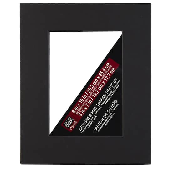 Hanging Picture Frame  BLACK Details about   STUDIO  DECOR   8" x 10" matted to 5” × 7”